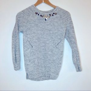 Loft embellished sweater, petite xxs